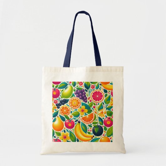 Kleurrijk fruit tote bag (Voorkant)