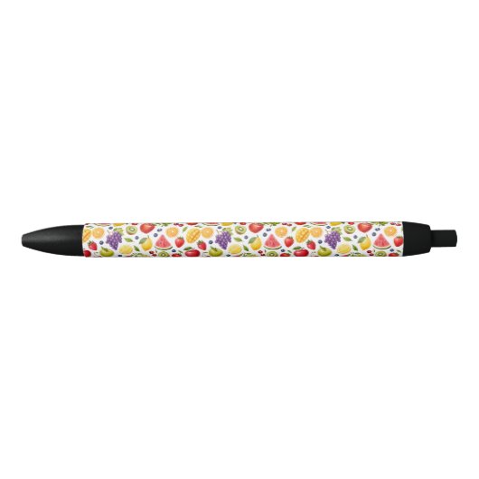 Kleurrijk Fruitig Patroon Pen (Witte Basis) (Voorkant)