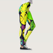 Kleurrijk fruitig trillingspatroon leggings (Rechts)