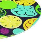 Kleurrijk fruitig trillingspatroon snijplank (Hoek)