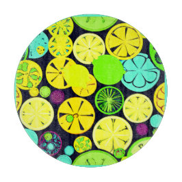 Kleurrijk fruitig trillingspatroon snijplank