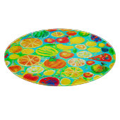 Kleurrijk fruitpatroon. Bestel nu Snijplank (Hoek)