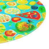 Kleurrijk fruitpatroon. Bestel nu Snijplank (Hoek)