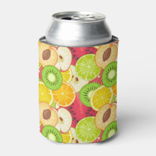 Kleurrijk fruitpatroon blikjeskoeler