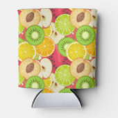 Kleurrijk fruitpatroon blikjeskoeler (Voorkant)