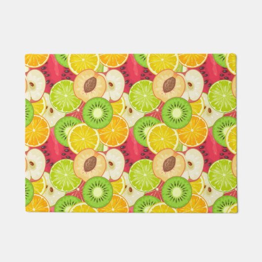 Kleurrijk fruitpatroon deurmat (Voorkant)