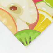 Kleurrijk fruitpatroon fleece deken (Hoek)