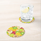 Kleurrijk fruitpatroon kartonnen onderzetters (Insitu)