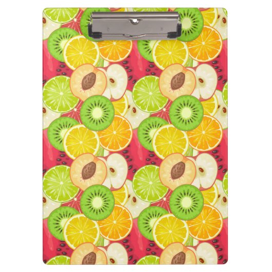 Kleurrijk fruitpatroon klembord (Voorkant)