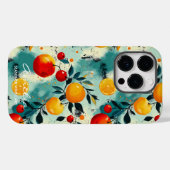 Kleurrijk fruitpatroon met citrus en bessen Case-Mate iPhone case (Achterkant (horizontaal))