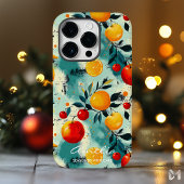 Kleurrijk fruitpatroon met citrus en bessen Case-Mate iPhone case