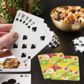 Kleurrijk fruitpatroon pokerkaarten (Insitu)