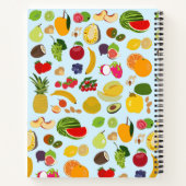 Kleurrijk fruitpatroon Recipt blanco kookboek Notitieboek (Achterkant)