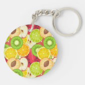 Kleurrijk fruitpatroon sleutelhanger (Achterkant)