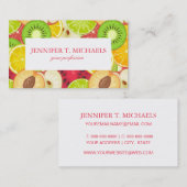 Kleurrijk fruitpatroon visitekaartje (Voorkant / Achterkant)