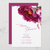 Kleurrijk Fuchsia bloemig Elegant Vrijgezellenfees Kaart (Voorkant / Achterkant)