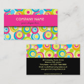 Kleurrijk Funky Circles Visitekaartje (Voorkant / Achterkant)