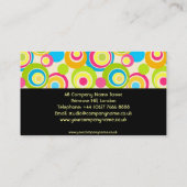 Kleurrijk Funky Circles Visitekaartje (Achterkant)