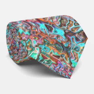 Kleurrijk Funky Pret 3D Vage Golfpatroon Stropdas