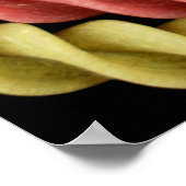 kleurrijk fusilli italiaans pasta poster (Hoek)