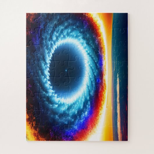 Kleurrijk Galactisch Storm Over Fun Planet in de r Legpuzzel (Verticaal)