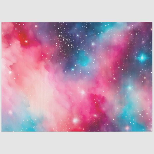 Kleurrijk Galaxy Art Tissue Paper Tissuepapier (Voorkant)