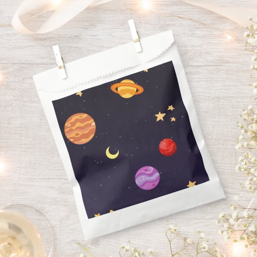 Kleurrijk Galaxy Feestje Bedankzakje (Geknipt)