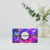 Kleurrijk Galaxy Magic Bright Sparkle Stars Logo Visitekaartje (Staand voorkant)