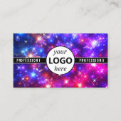 Kleurrijk Galaxy Magic Bright Sparkle Stars Logo Visitekaartje (Voorkant)