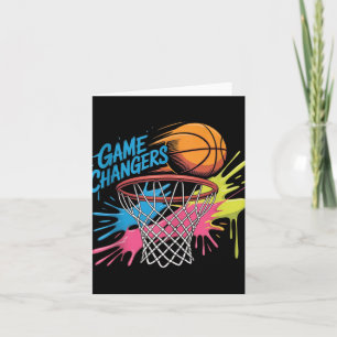 Kleurrijk Game Changers Basketbal Tie Dye Kleur Sp Kaart
