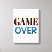 Kleurrijk 'Game Over'-tekstkunstwerk op canvas get Afdruk (Voorkant)