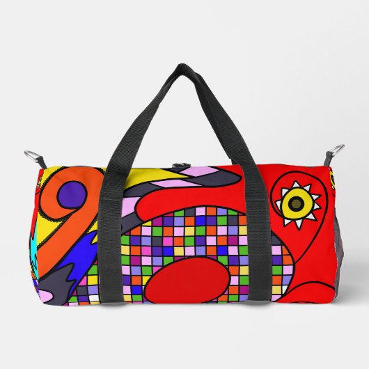 Kleurrijk geabstraheerd plunjezak (Voorkant)