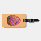 Kleurrijk gebarsten paasei bagagelabel (Voorkant horizontaal)