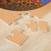 Kleurrijk gebarsten paasei legpuzzel (Zijkant)