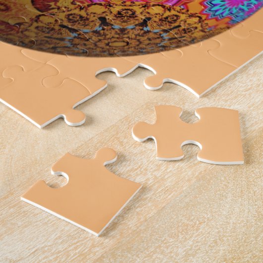 Kleurrijk gebarsten paasei legpuzzel (Zijkant)