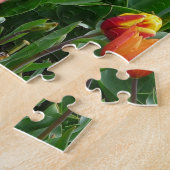 Kleurrijk gebied van de Tulpenbloemen: Jigzaag Puz Legpuzzel (Zijkant)