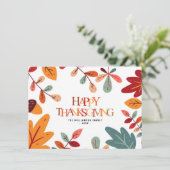 kleurrijk gebladerte Happy Thanksgiving Kaart (Staand voorkant)