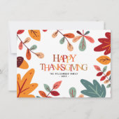 kleurrijk gebladerte Happy Thanksgiving Kaart (Voorkant)