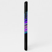 Kleurrijk gebogen licht, naam in wit schrift iPhone hoesje (Rechterkant)