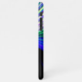 Kleurrijk gebogen licht, naam in wit schrift iPhone hoesje (Linkerkant)