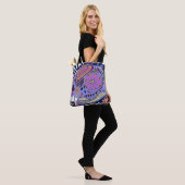 Kleurrijk Gebontde Kat Tote Bag (Op model)