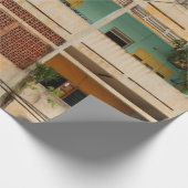 Kleurrijk  gebouw - Viëerd, oud, Cadeaupapier (Hoek)