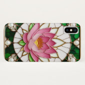 Kleurrijk gebrandschilderd bloemmotief Case-Mate iPhone case (Achterkant (horizontaal))