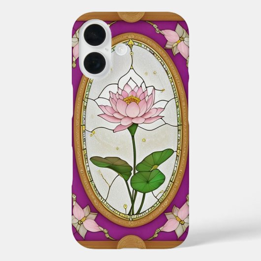Kleurrijk gebrandschilderd bloemmotief Case-Mate iPhone case (Achterkant)