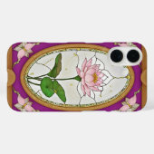Kleurrijk gebrandschilderd bloemmotief Case-Mate iPhone case (Achterkant (horizontaal))