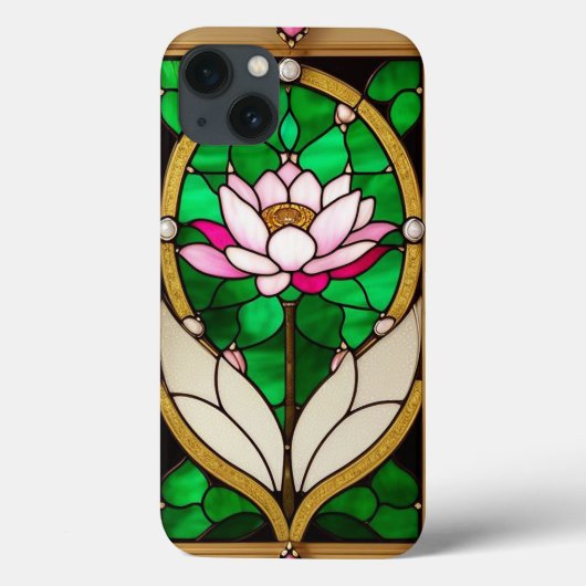 Kleurrijk Gebrandschilderd Bloemmotief Case-Mate iPhone Case (Achterkant)