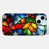 Kleurrijk Gebrandschilderd Glas Abstracte Winter K Case-Mate iPhone Case (Achterkant (horizontaal))