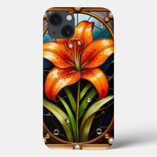 Kleurrijk Gebrandschilderd Glas Bloem Case-Mate iPhone Case (Achterkant)