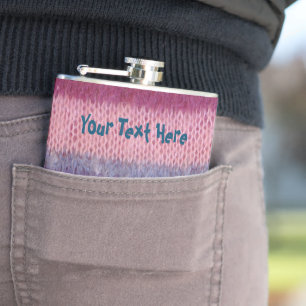 kleurrijk gebreid de pretontwerp van de strepen heupfles