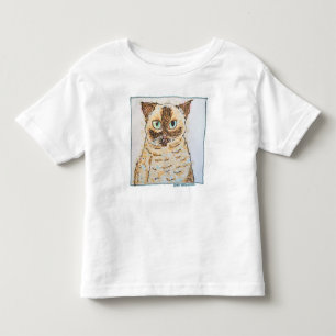 Kleurrijk Gedetailleerd Kattenportret Kinder Shirts